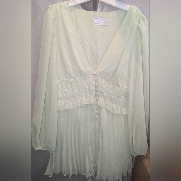 ASOS Mint Green Long Sleeve Dress - Picture 2 of 3